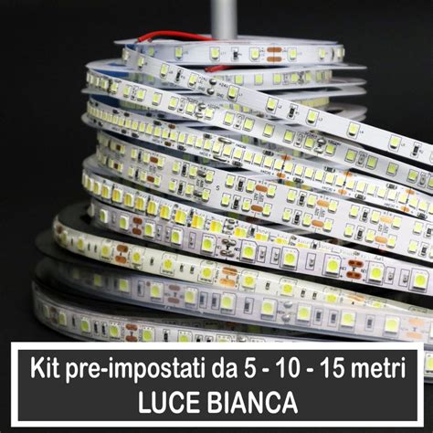 STRISCE LED BIANCHE 12V 24V DIMMERABILI Disponibili Anche KIT Da 5