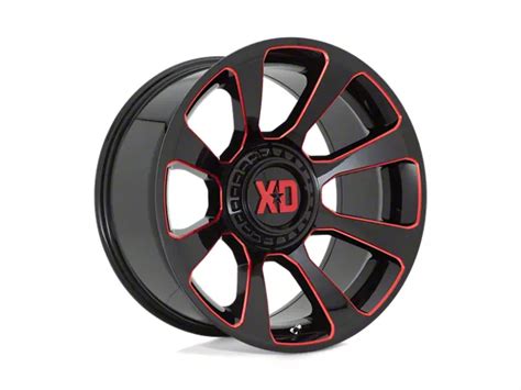 Xd Jeep Gladiator Reactor Gloss Black Milled With Red Tint Wheel 20x10