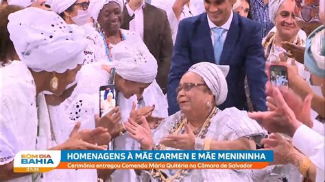 Cerim Nia Entregou Comenda Maria Quit Ria M E Carmen E M E Menininha