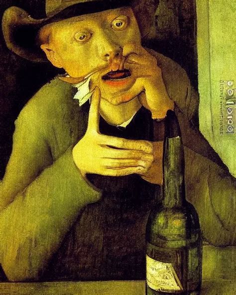 The Absinthe Drinker By Edgar Degas Painting By Stable Diffusion