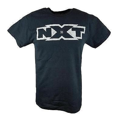 NXT Grey Logo WWE Mens Black T-shirt | #3828141049