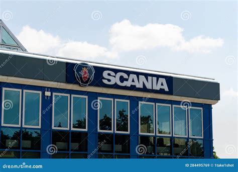 Scania Logo Sign Of The Trucks Company Editorial Stock Image Image Of