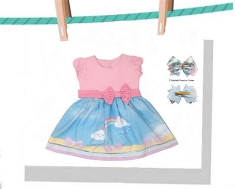 Vestido Chuva De Amor Chuva De Benção Infantil Laço Elo7