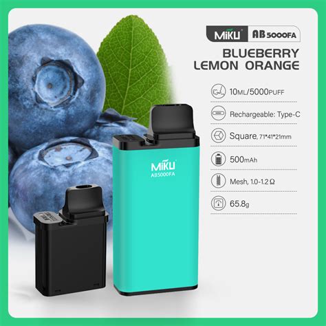 Disposable Vape Blueberry Lemon Flavor 10ml 5000 Puffs Multi Flavor