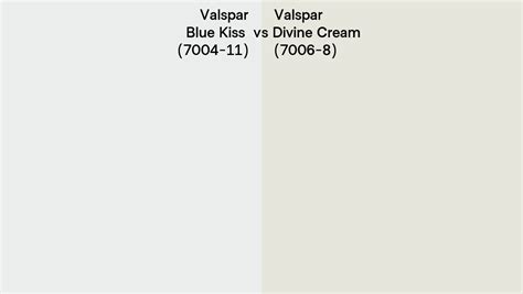 Valspar Blue Kiss Vs Divine Cream Side By Side Comparison