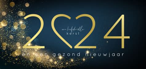 Zakelijke Kerstkaart Liefdevol Gezond Hart Met Goudfolie