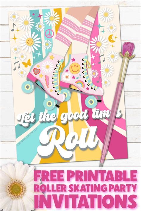 Free Printable Roller Skating Party Invitations Editable Pdf Do