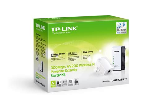 Tl Wpa Kit Mbps Av Wireless N Powerline Extender Starter Kit