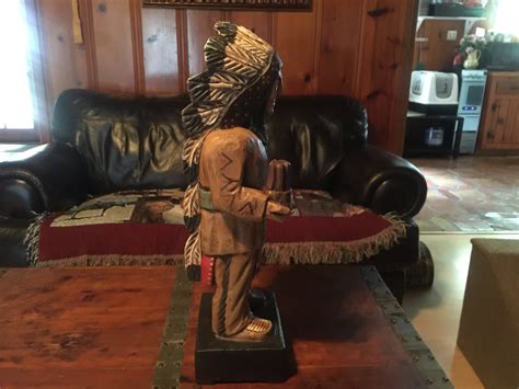 John Gallagher 2 Foot Carved Wooden Cigar Store Indian Statue Etsy