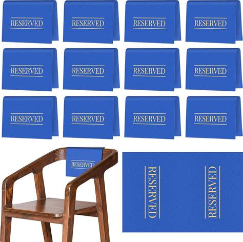 Reserved Chair Signs Church Pew Reserved Sign Reserved