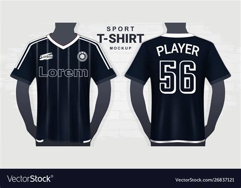 Soccer Jersey And Sport T Shirt Mockup Template Vector Image