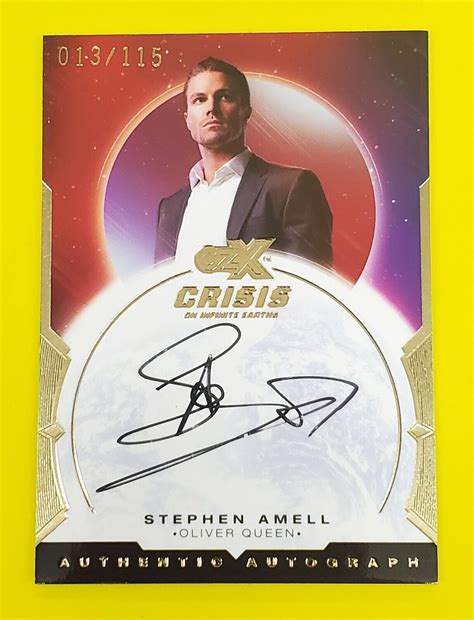 CZX Crisis On Infinite Earths Autograph SA OQ Stephen Amell As Oliver