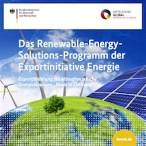 Erneuerbare Energie Exportinitiative Energie Bundesregierung