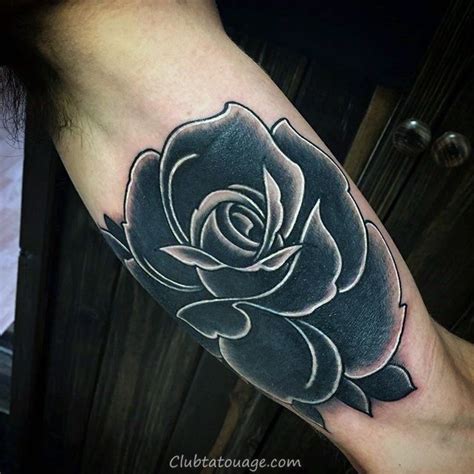 Fantastique 80 Dessins de tatouage Black Rose pour hommes Idées d