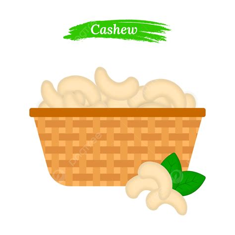 Cashews Vector Hd Png Images Basket With Cashew Vector Illustration