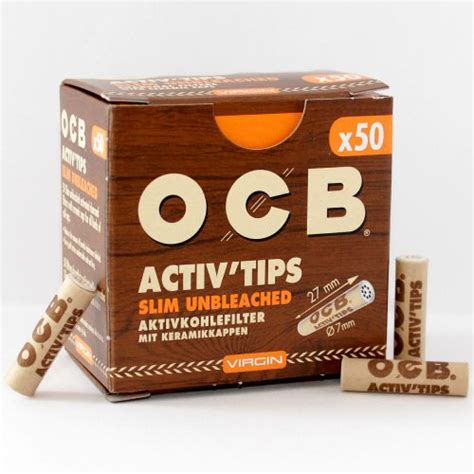 OCB Activ Tips Slim Unbleached 7mm 50Stk Online Kaufen