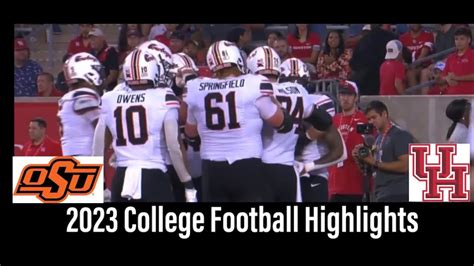 Oklahoma State Vs Houston Football Game Highlights Youtube