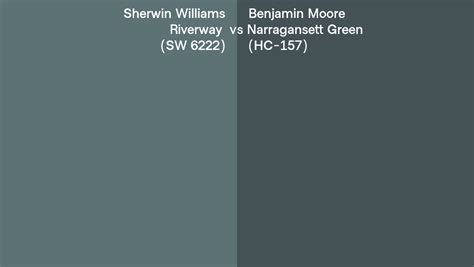 Sherwin Williams Riverway Sw 6222 Vs Benjamin Moore Narragansett