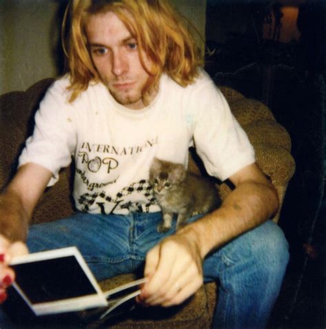 A still of Kurt Cobain with his cat from Cobain... - Where Did You ...