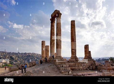 Temple of Hercules, Amman Citadel, Amman, Jordan.The Temple of Hercules ...