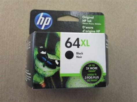 Hp 64xl Black Ink Cartridge N9j92an New Genuine Ebay