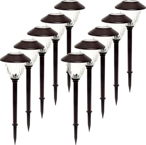 Energizer Led Solar Pathway Lights 10 Pack Of Bronze Outdoor Solar