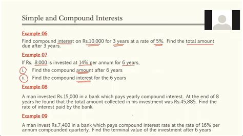 Compound Interest Worked Examples Financial Mathematics Youtube