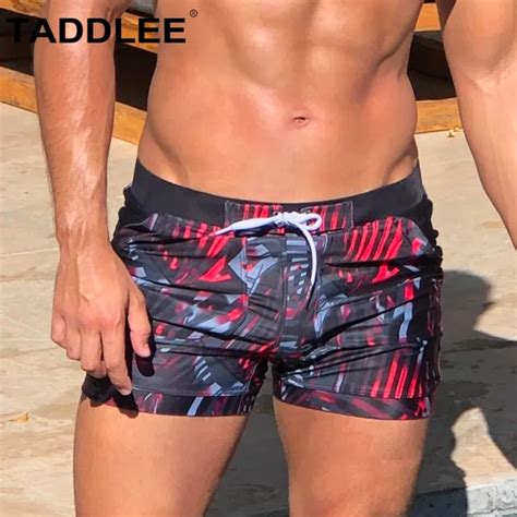 Taddlee Brand Swimwear Men Swimsuits Swim Briefs Bikini Square Cut Long Leg Boardshorts Surf