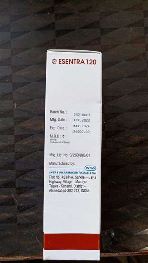 Esentra Injection Mg Packaging Type Box At Rs Piece In Rae