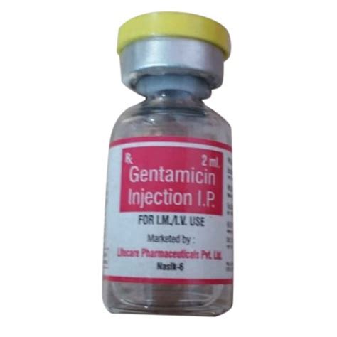 Liquid Gentamicin Injection Ip Packaging Size 2 Ml Rs 650 Unit