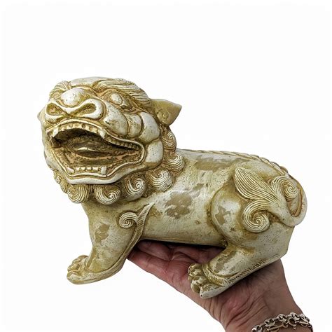 Vintage Chinese Foo Fu Dog Statue Feng Shui Guard Lion Etsy