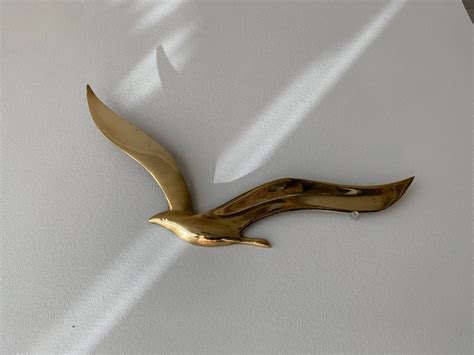 Stunning Mid Century Modern Brass Bird In Flight Wall Art Etsy Canada