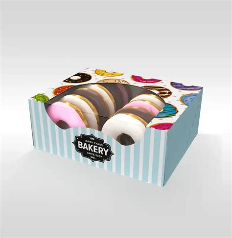 Custom Disposable Takeout Food Grade Dessert Box Packaging Donut Boxes