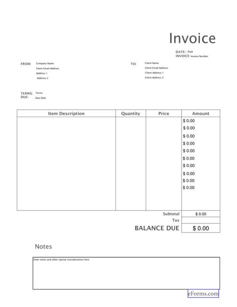 Microsoft invoice template - klofab