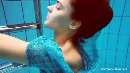 Beautiful Ginger Hairy Pussy Underwater