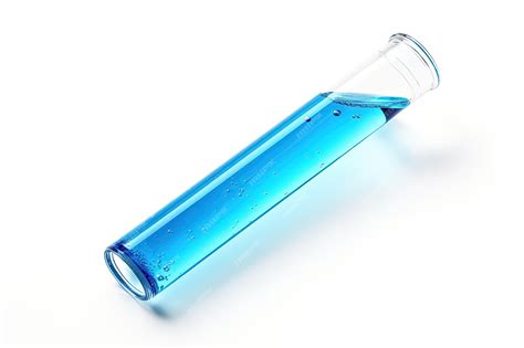 Premium Ai Image Blue Liquid In Test Tube Isolated On White