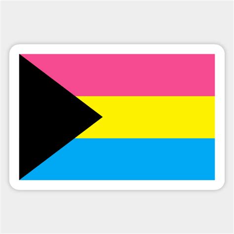 Demi Pansexual Pride Flag Demisexual Sticker Teepublic