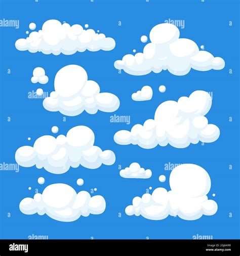 Ilustración De Vectores Del Conjunto De Nubes Eps 10 Imagen Vector De