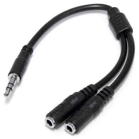 StarTech 3 5mm Audio Extension Cable Slim Audio Splitter Y Cable