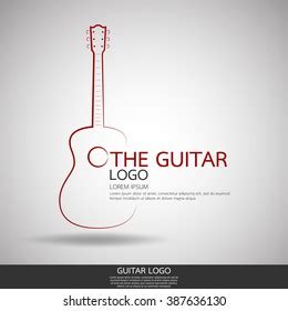 Acoustic Guitar Logo Vector Templateabstract Line Stock Vector (Royalty ...