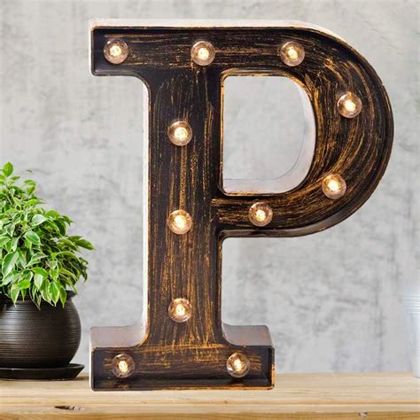 Pooqla Letras De Marquesina Iluminadas Vintage Con Luces Estilo