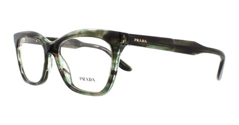 Prada Eyeglasses Pr24sv Uep1o1 Striped Grey Green 53mm