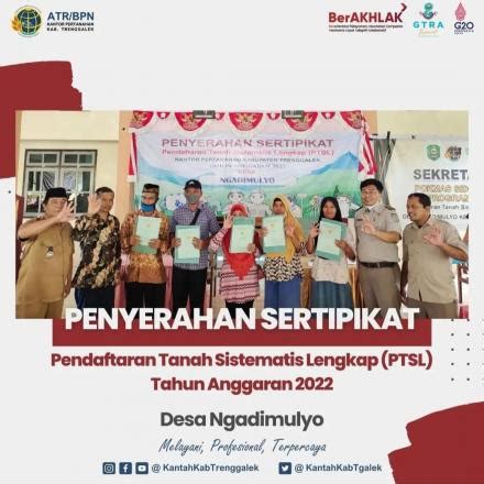 SERAH TERIMA SERTIFIKAT TANAH TAHAP PERTAMA PROGRAM PTSL DESA