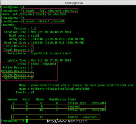 Growing an Existing RAID Array and Removing Failed Disks in Raid - Part 7