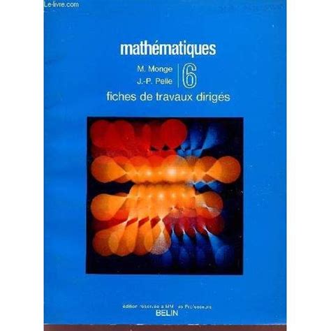 Mathematiques Fiches De Travaux Diriges Classe De Edition