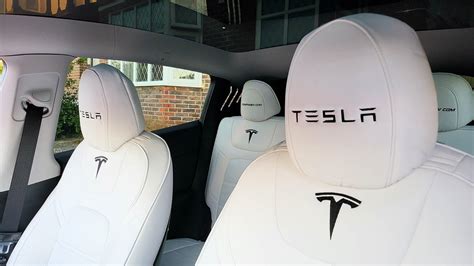 Premium Customizable Vegan Leather Seat Covers For Tesla Model 3 2017