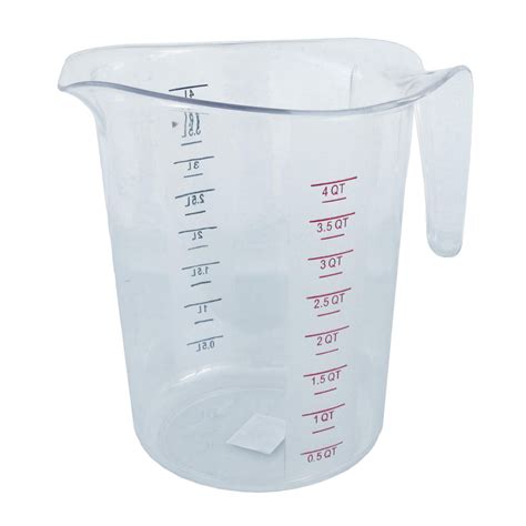 4 Quarts Polycarbonate Clear Measuring Cup – Chefs Supreme