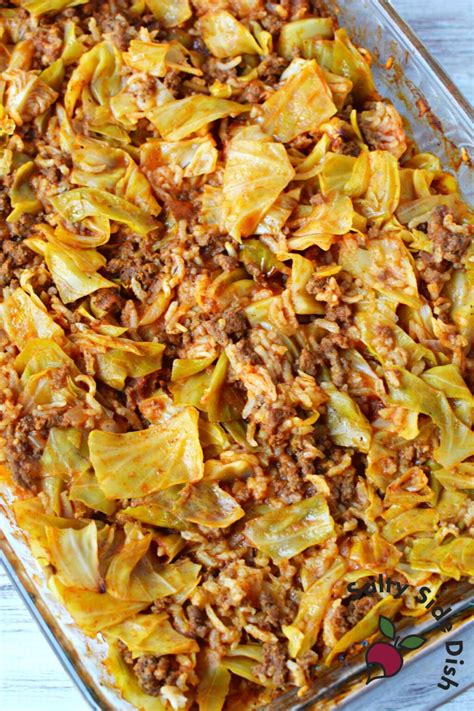 Traditional Cabbage Roll Casserole With Beef Salty Side Dish