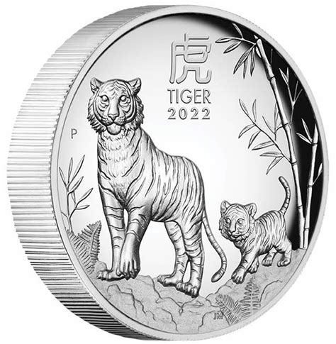 Lunar Jahr Des Tigers Unze Silber High Relief Box Zertifikat