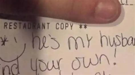 As Soon As Woman Goes To Bathroom Waitress Slips Note To Her Husband